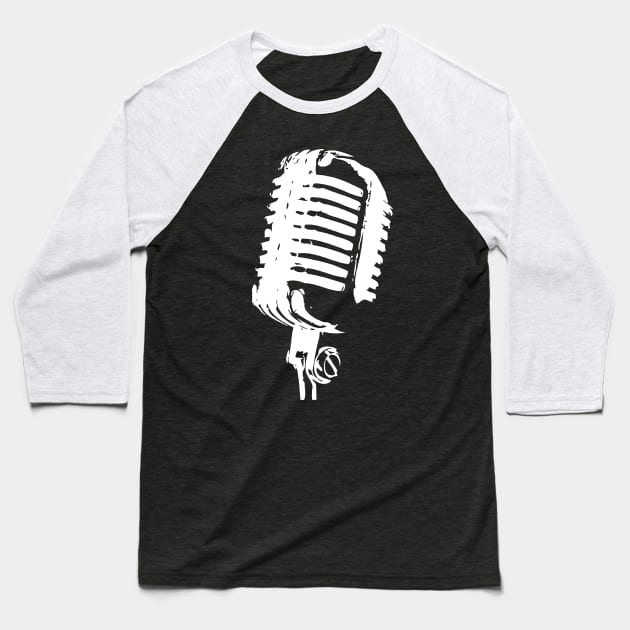 hip hop microphone Baseball T-Shirt by Lamink